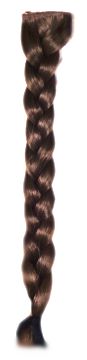 est4186 Kunsthaarzopf, oben mit Clips, Haarlänge ca 40 cm, dunkelblond